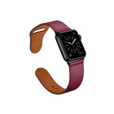 Curea Ceas Apple Watch Leather Wine Red Seria 5/6/7/8/9 Ultra MOFT